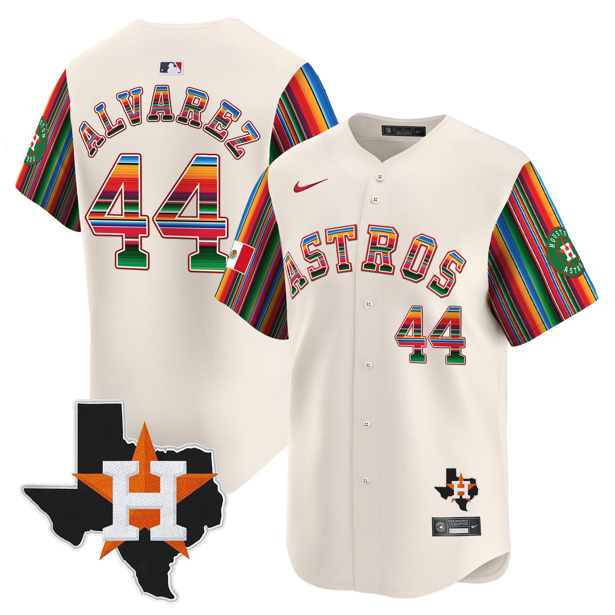 Men's Astros Mexico Texas Patch Vapor Premier Limited Jersey V5 - All Stitched - Image 50