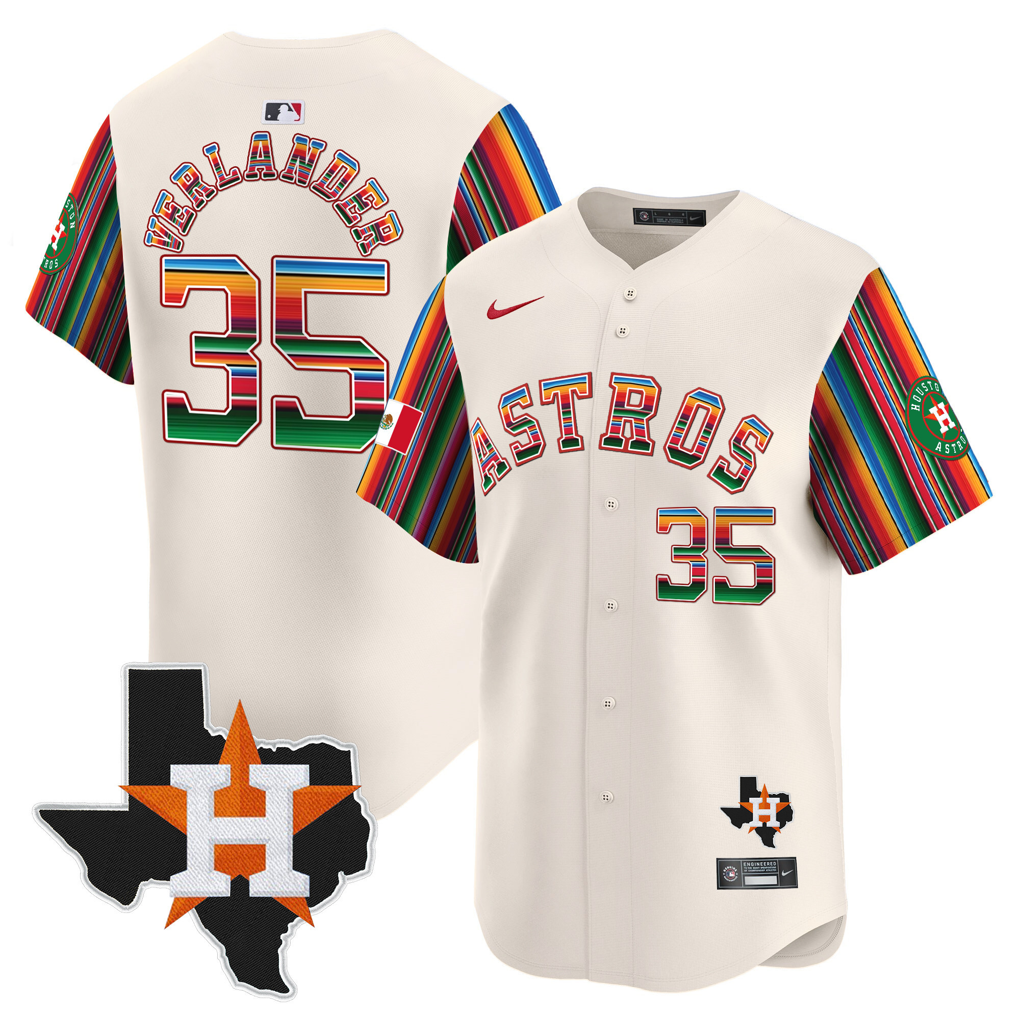 Men's Astros Mexico Texas Patch Vapor Premier Limited Jersey V5 - All Stitched - Image 51