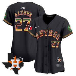 Women's Houston Astros Mexico Traditional Style Vapor Premier Limited Jersey - All Stitched