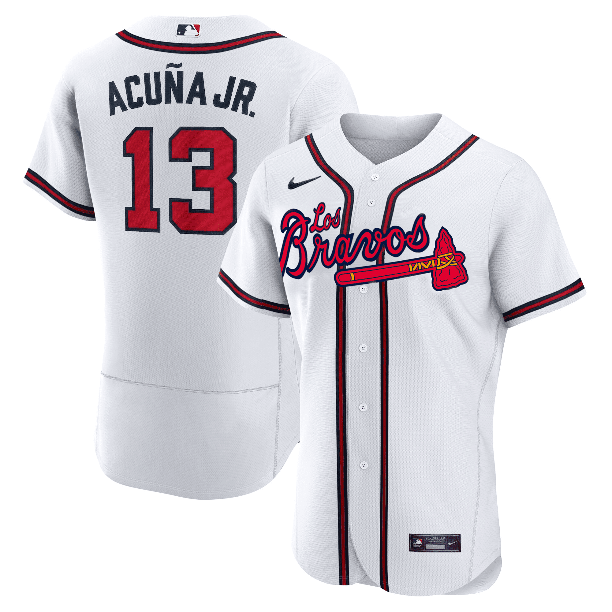 Men's Atlanta Braves Los Bravos Jersey - All Stitched