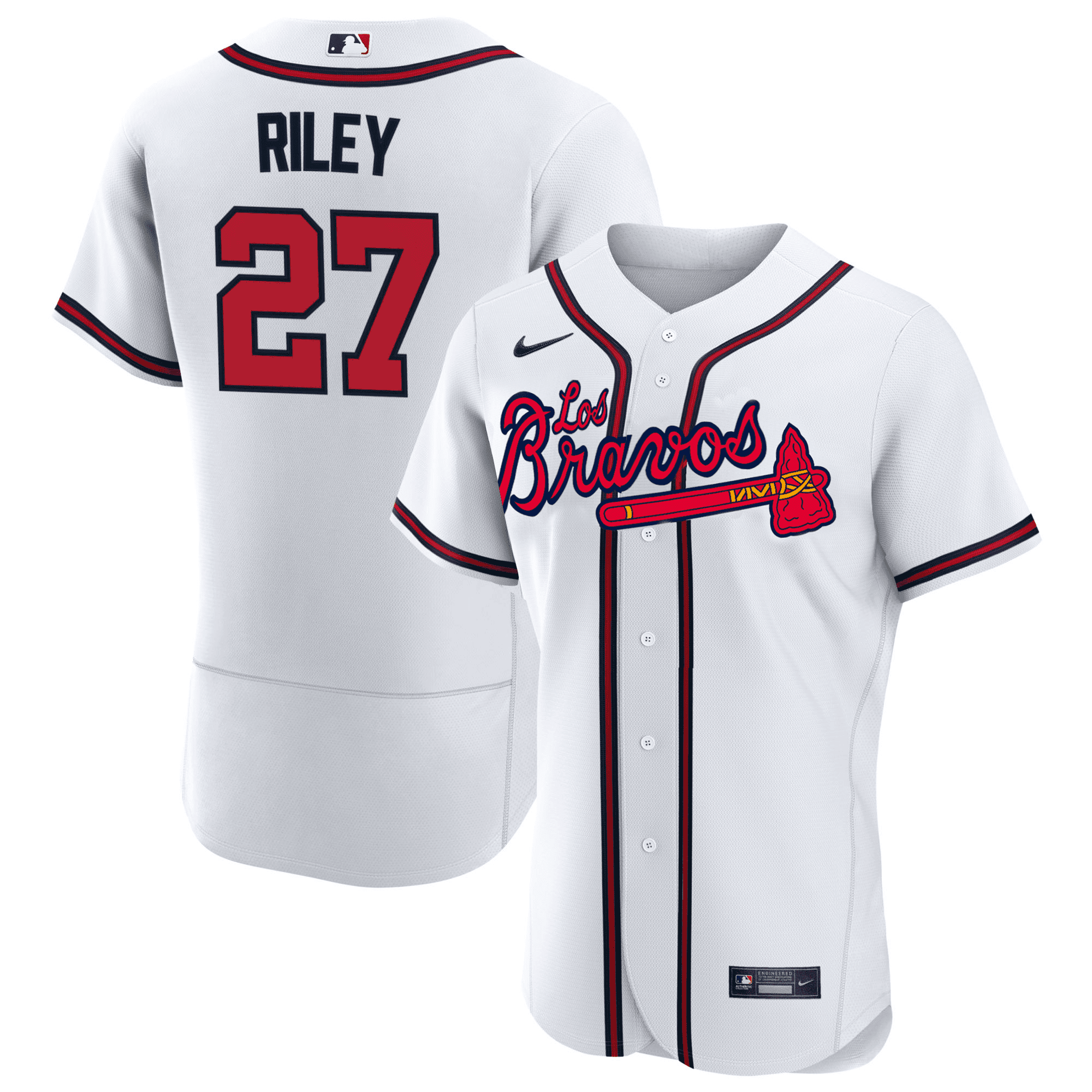 Men's Atlanta Braves Los Bravos Jersey - All Stitched - Image 2