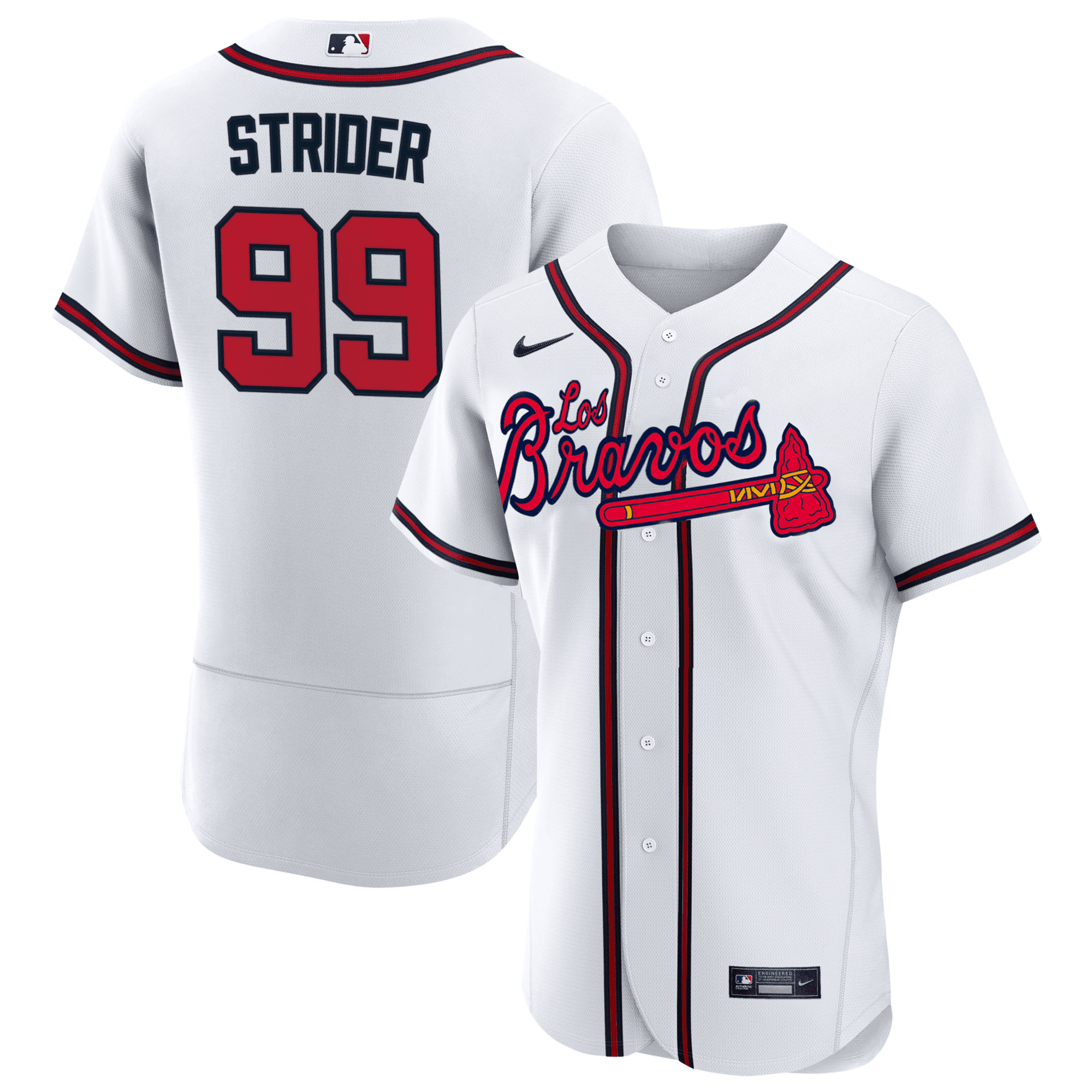 Men's Atlanta Braves Los Bravos Jersey - All Stitched - Image 4