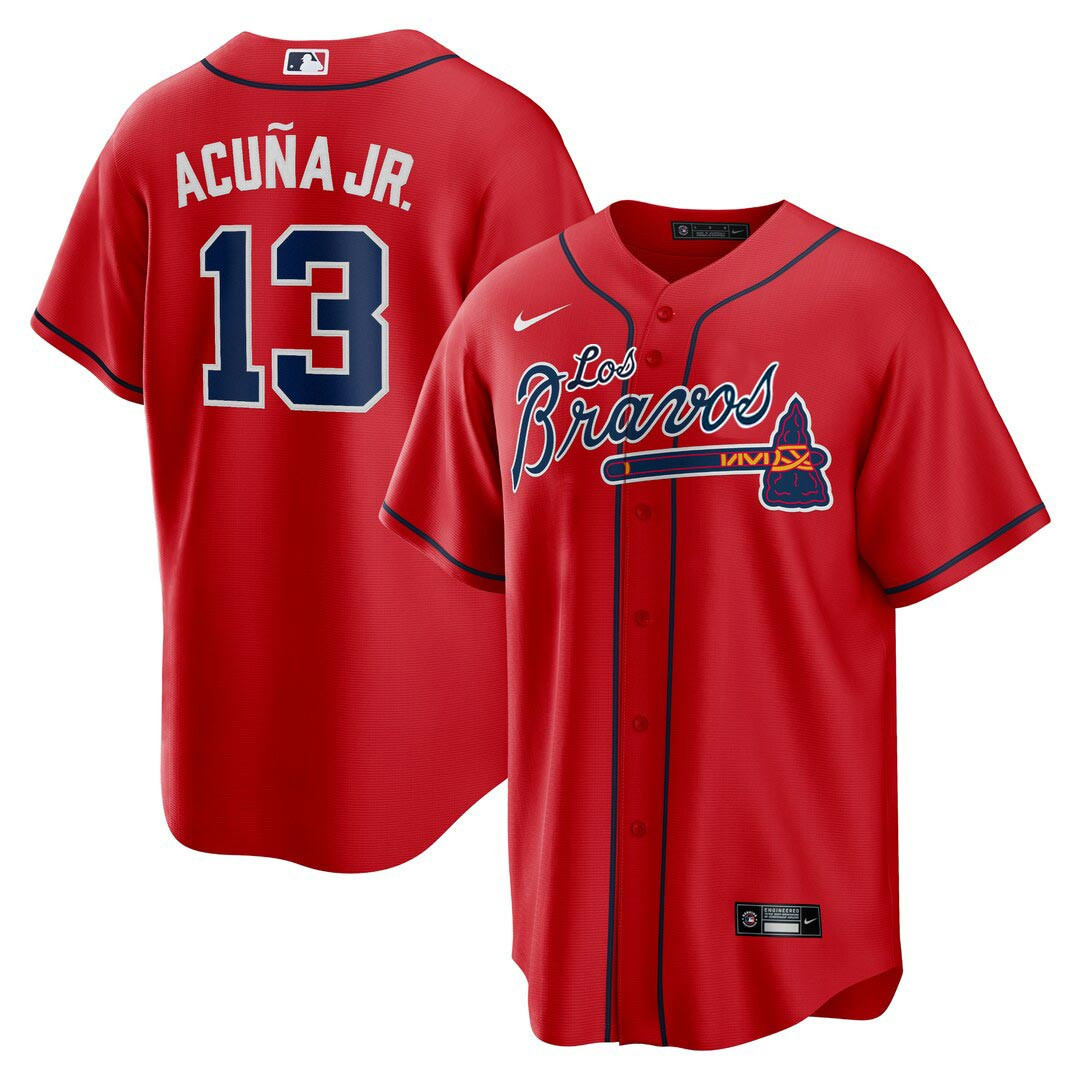 Men's Atlanta Braves Los Bravos Jersey - All Stitched - Image 13