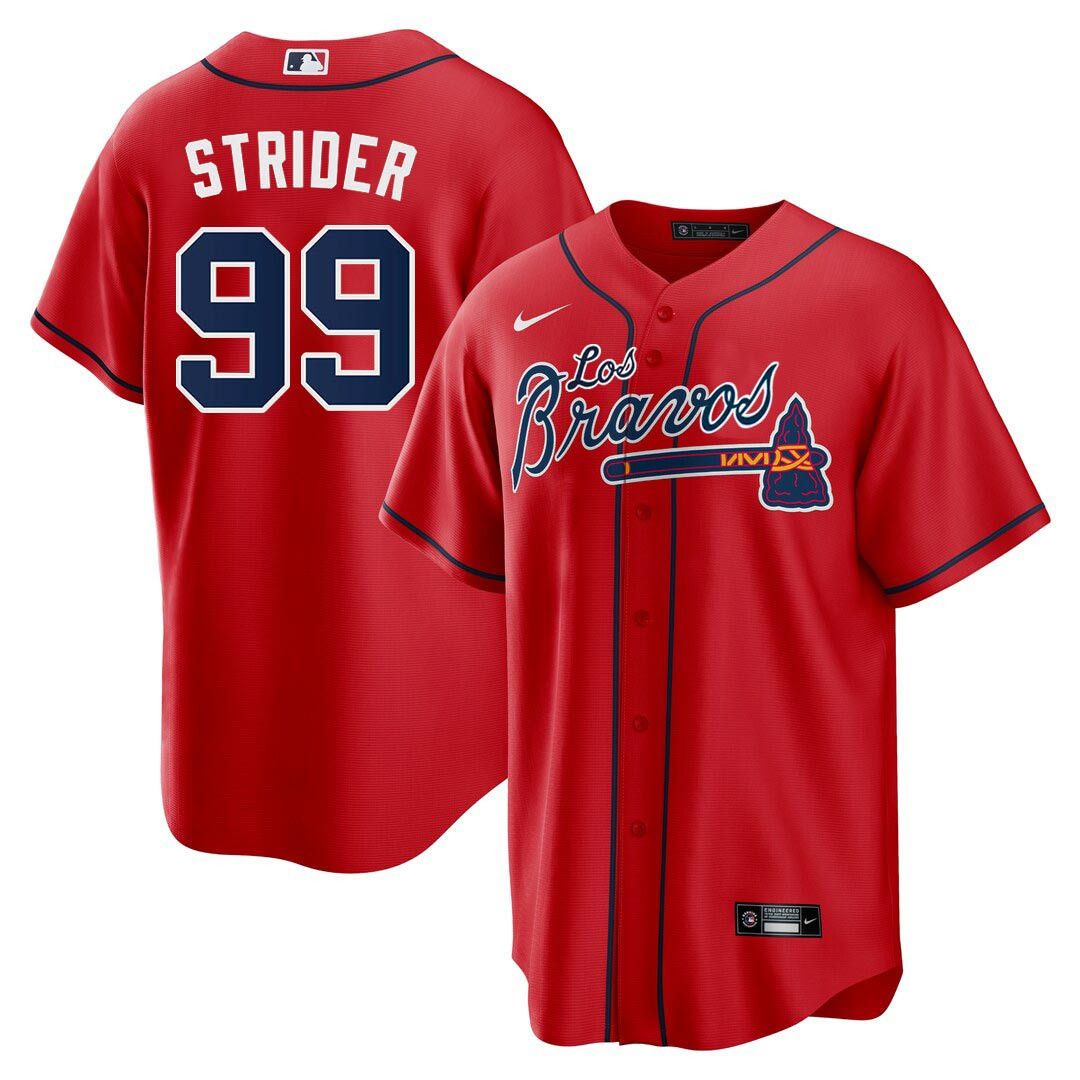 Men's Atlanta Braves Los Bravos Jersey - All Stitched - Image 16