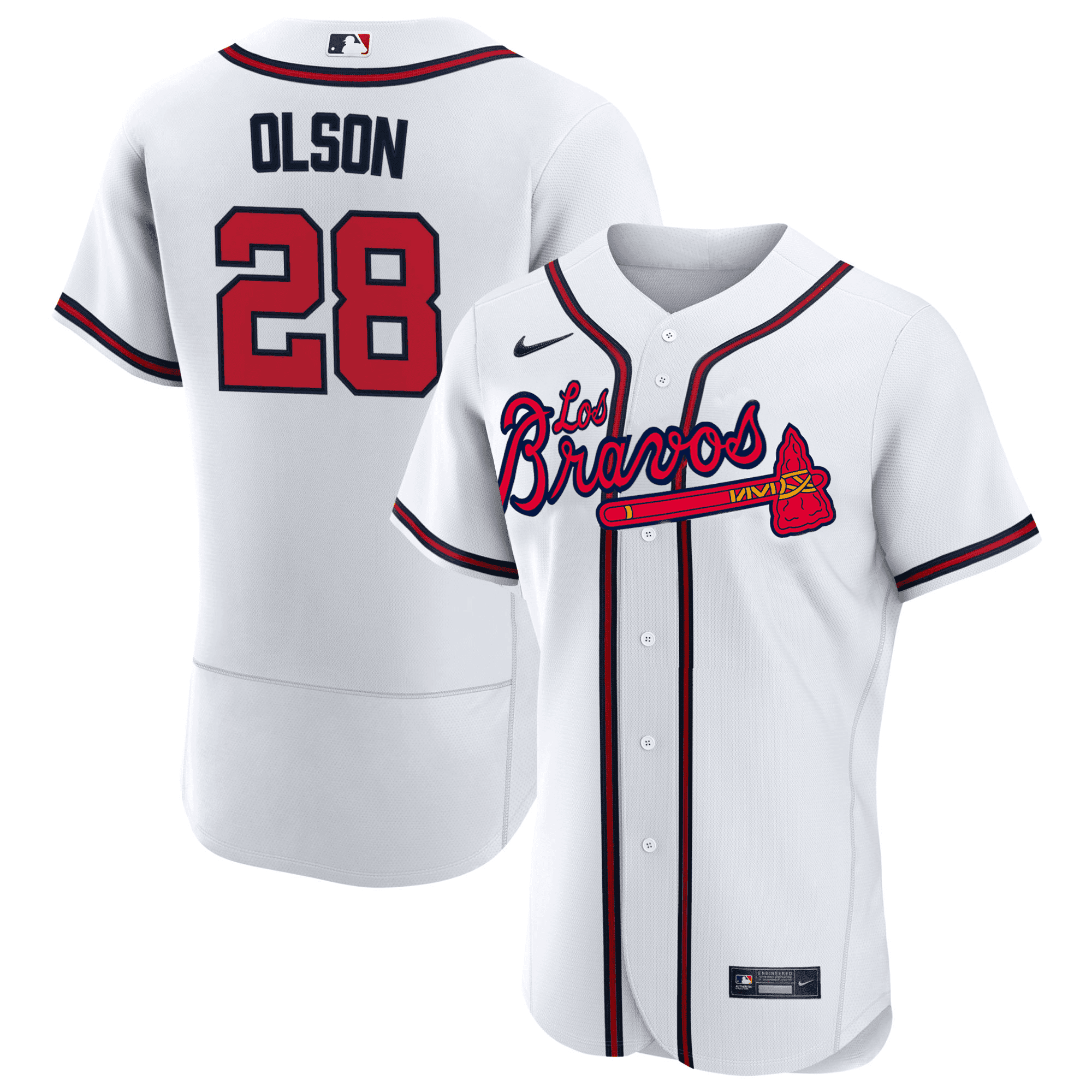 Men's Atlanta Braves Los Bravos Jersey - All Stitched - Image 3