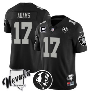 Men's Raiders John Madden Honoring & Nevada Silver State Patch Vapor Jersey - All Stitched