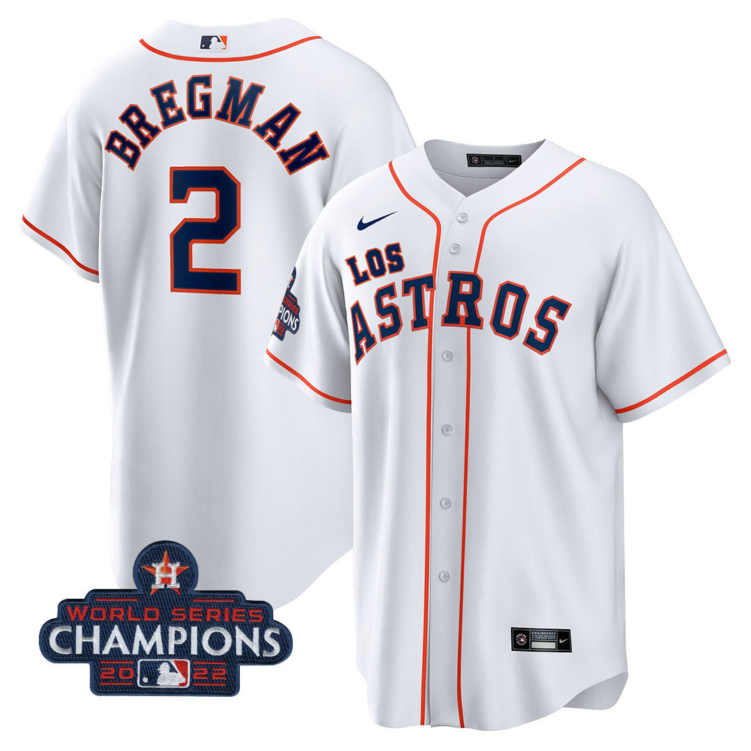 Men's Houston Astros "Los Astros" Hispanic Heritage Champions Patch Jersey - All Stitched - Image 2