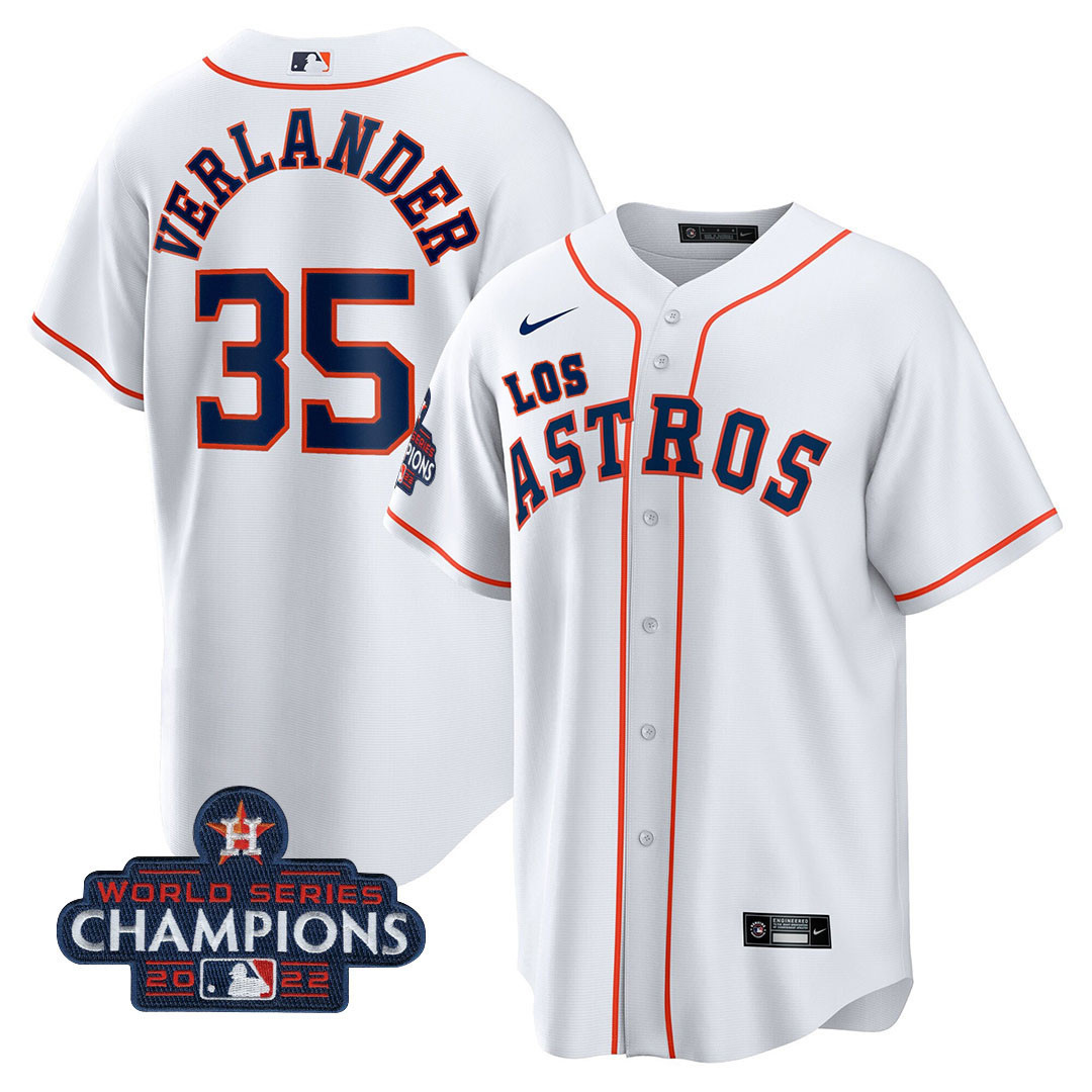 Men's Houston Astros "Los Astros" Hispanic Heritage Champions Patch Jersey - All Stitched - Image 4