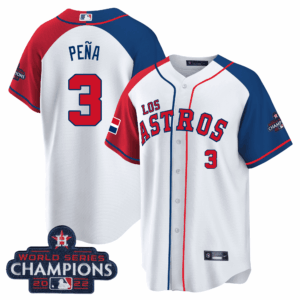 Men's Houston "Los Astros" Hispanic Heritage Champions Patch Jersey - All Stitched