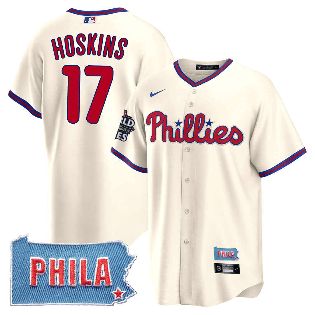 Men's Philadelphia Phillies PHILA PA State Patch Jersey - All Stitched - Image 12