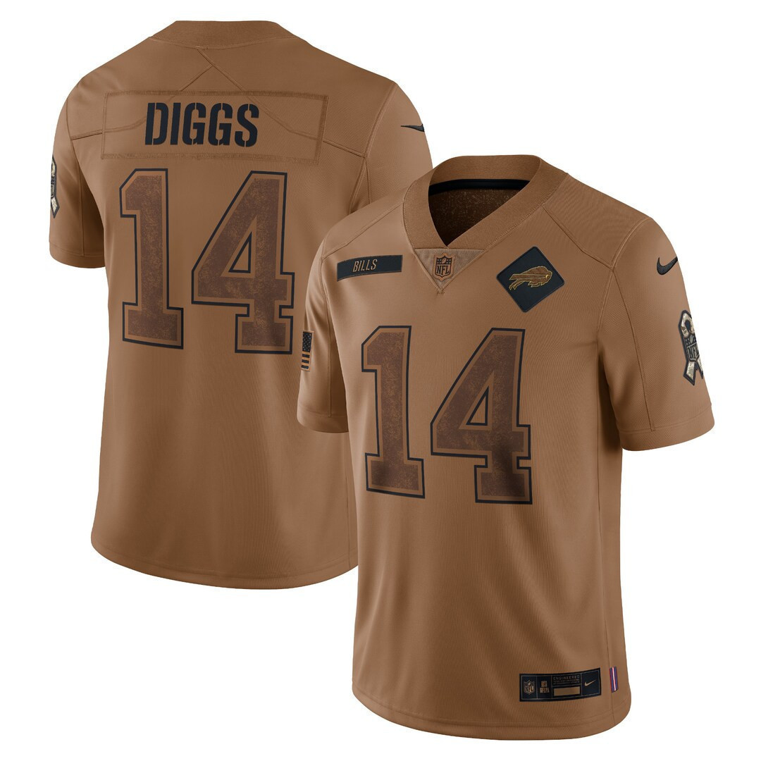 Buffalo Bills 2023 Salute To Service Limited Jersey - Brown - Image 2
