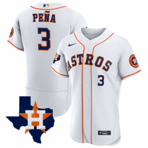 Men's Houston Astros Texas State Patch Jersey - All Stitched