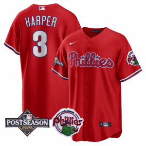 Men's Philadelphia Phillies 2023 Postseason Patch Jersey - All Stitched