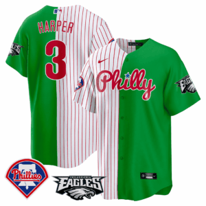 Men's Split Phillies - Eagles Cool Base Jersey - All Stitched