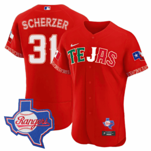 Men's Texas Rangers Special Mexico Texas State Patch Jersey - All Stitched