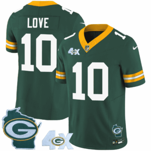 Men's Green Bay Packers 4x Champs & Home Patch Vapor Jersey - All Stitched