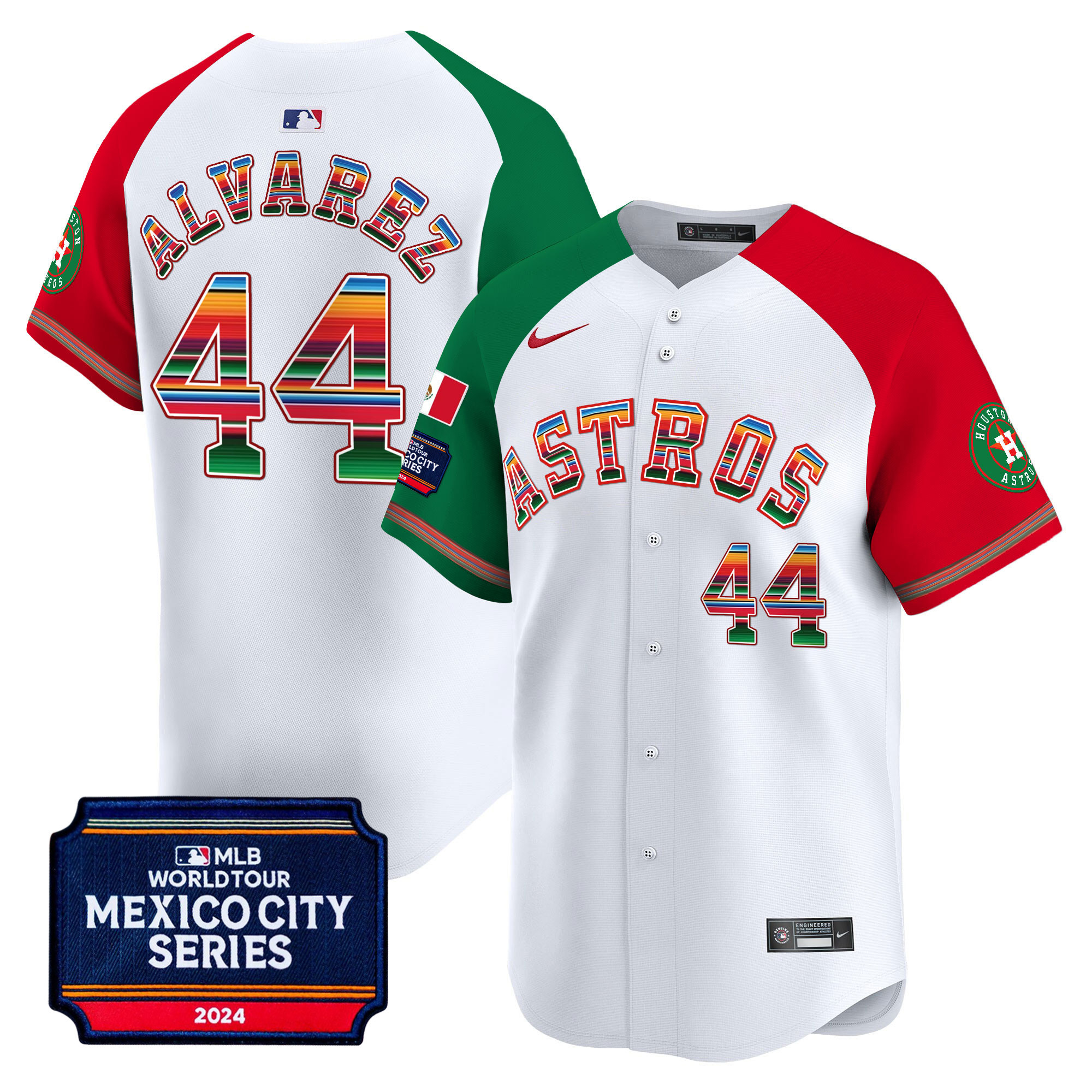 Men's Houston Astros 2024 Mexico City Series Patch Vapor Premier Limited Jersey - All Stitched - Image 45