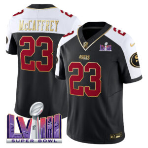 Men's 49ers Super Bowl LVIII Patch Vapor Jersey - All Stitched