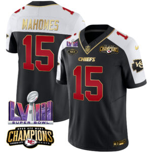 Men's Chiefs AFC West Champions & Super Bowl LVIII Patch Vapor Jersey - All Stitched
