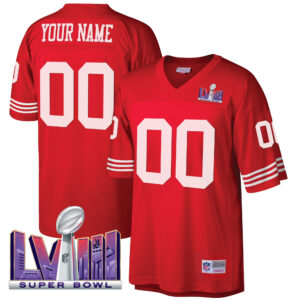 49ers Super Bowl LVIII 1990 Big & Tall Custom Jersey - All Stitched
