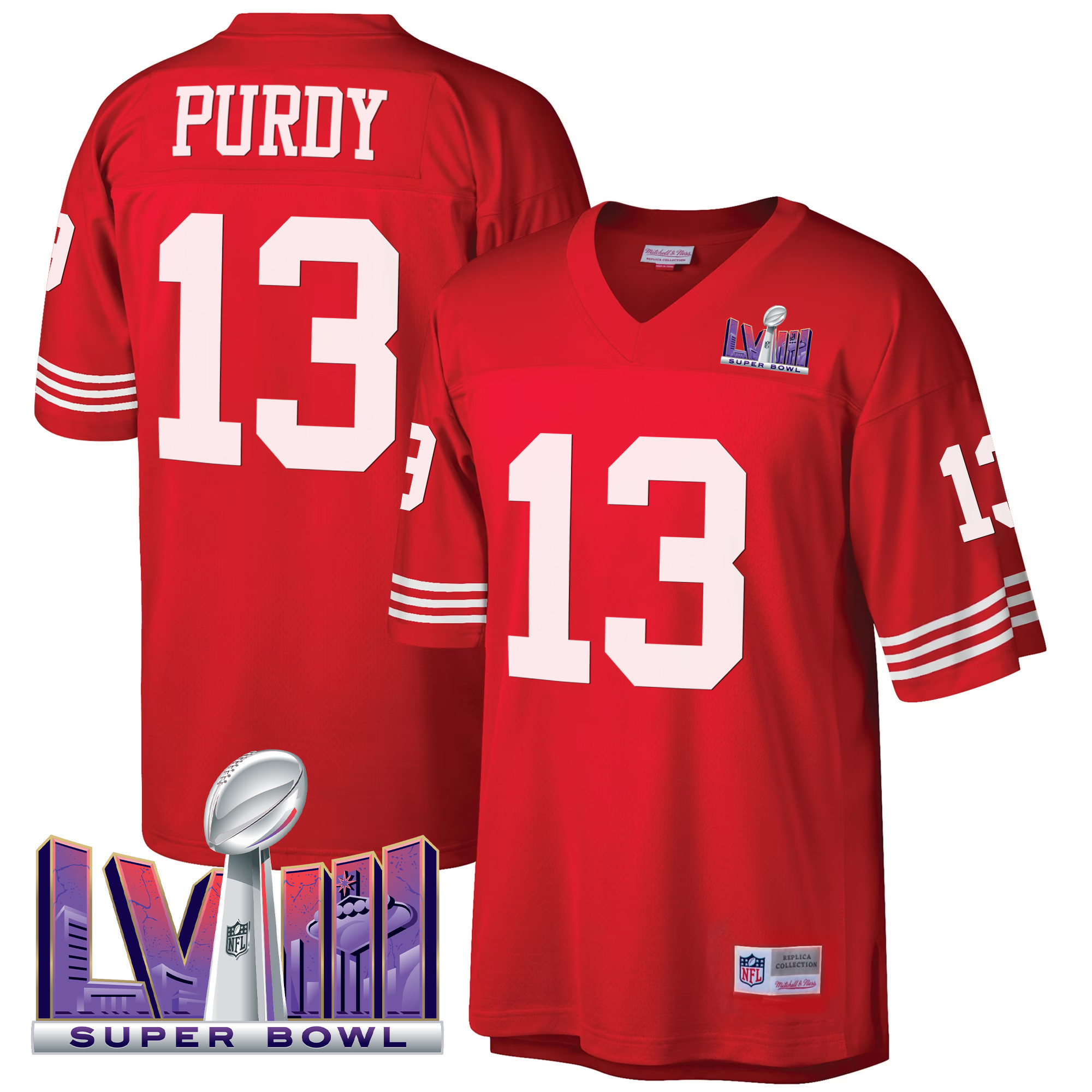 Men's 49ers Super Bowl LVIII 1990 Big & Tall Jersey - All Stitched - Image 3