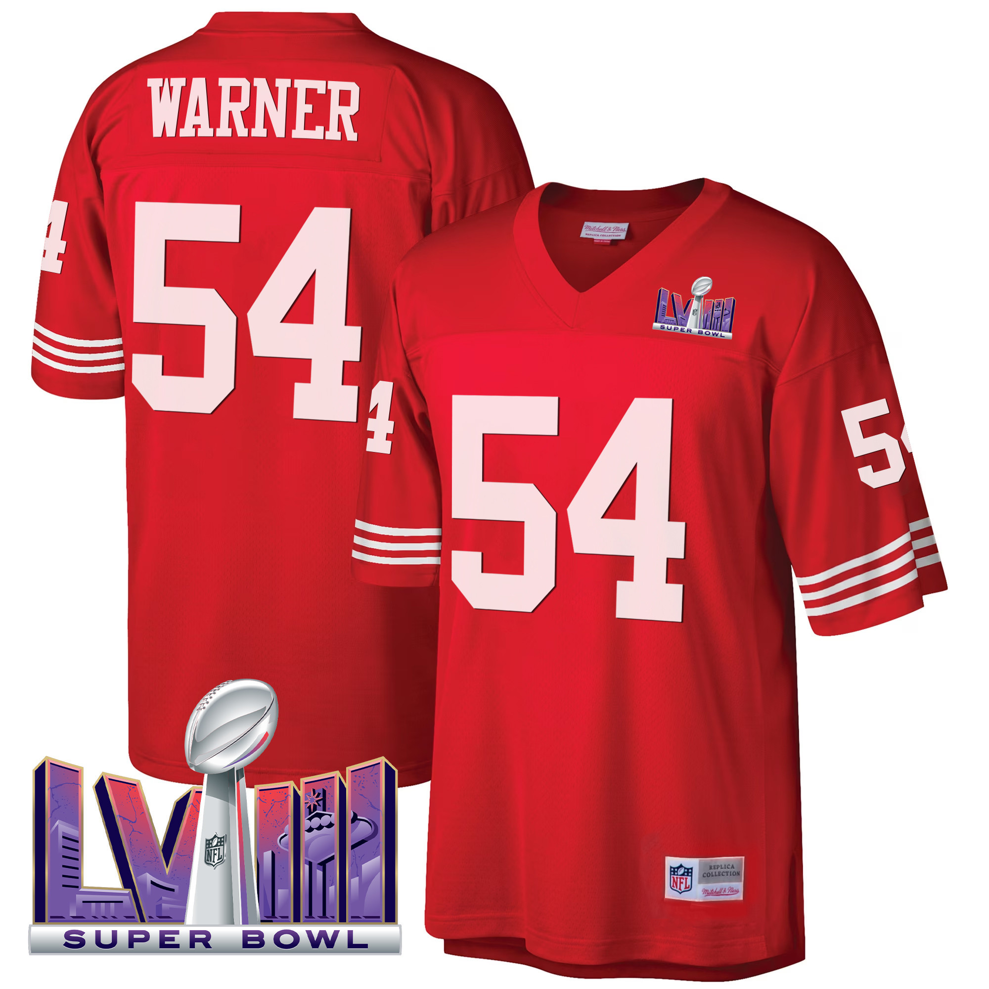 Men's 49ers Super Bowl LVIII 1990 Big & Tall Jersey - All Stitched - Image 5