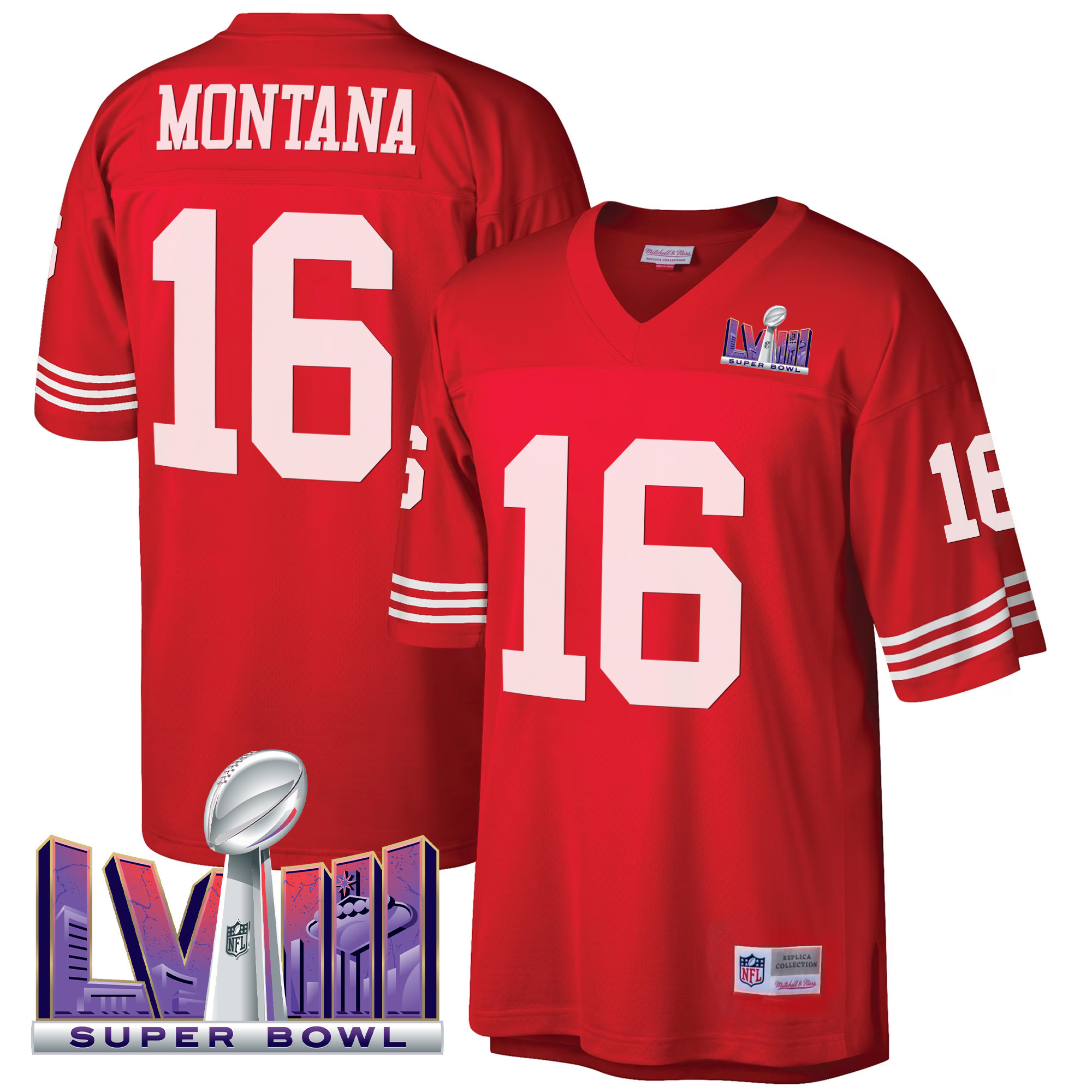 Men's 49ers Super Bowl LVIII 1990 Big & Tall Jersey - All Stitched - Image 8