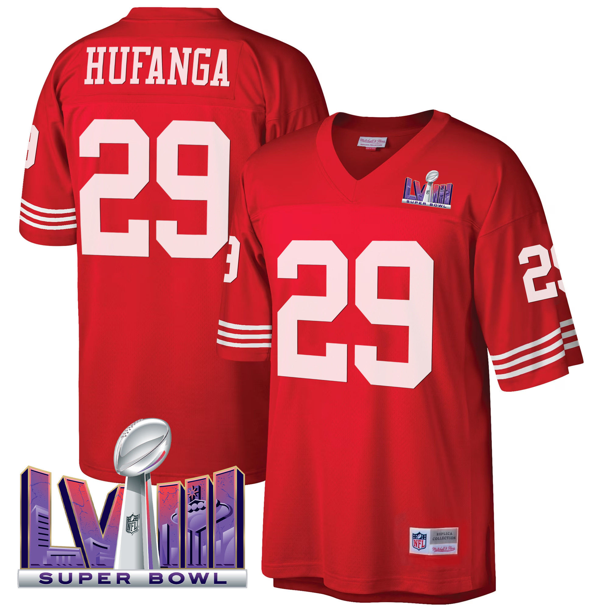 Men's 49ers Super Bowl LVIII 1990 Big & Tall Jersey - All Stitched - Image 10