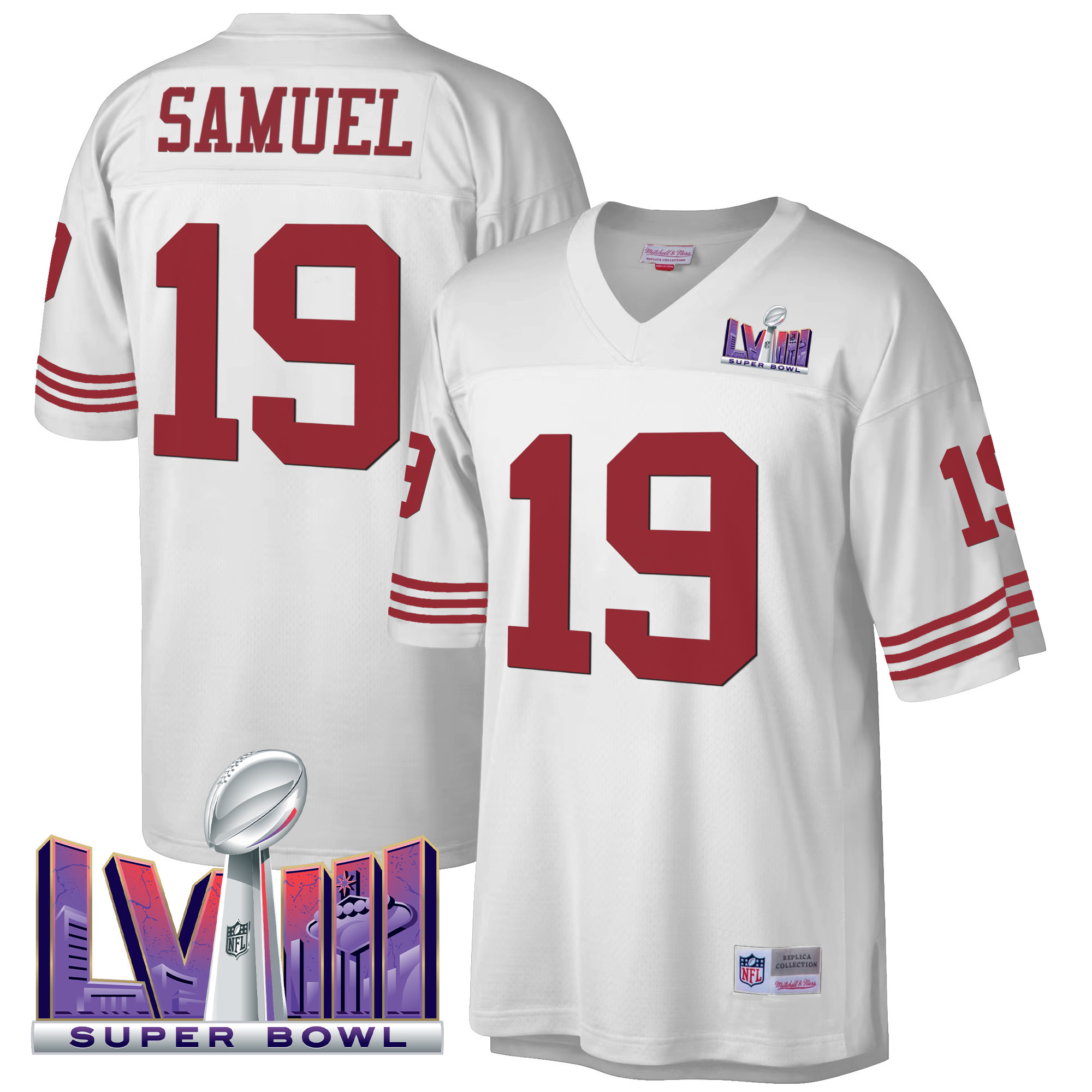 Men's 49ers Super Bowl LVIII 1990 Big & Tall Jersey - All Stitched - Image 12