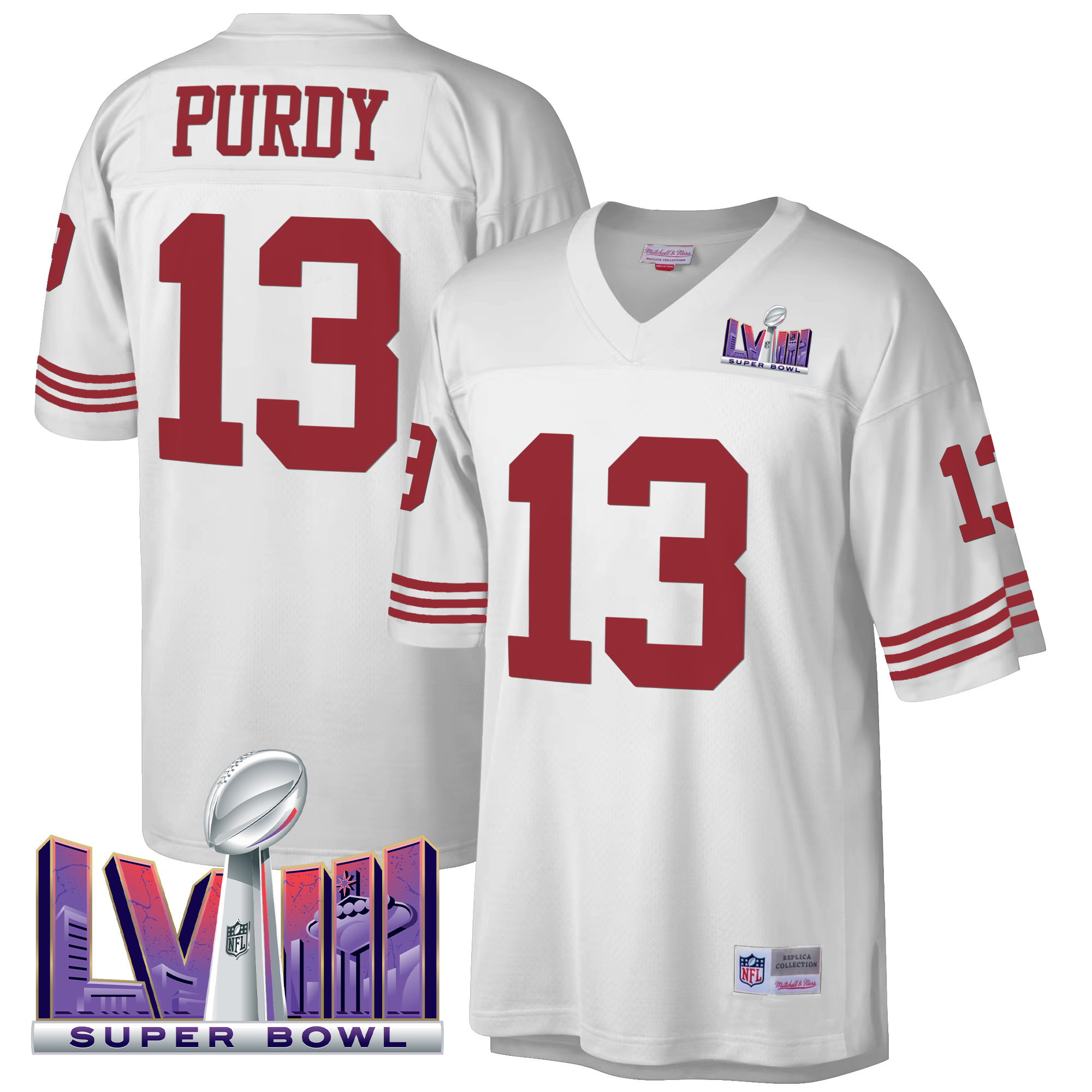 Men's 49ers Super Bowl LVIII 1990 Big & Tall Jersey - All Stitched - Image 13