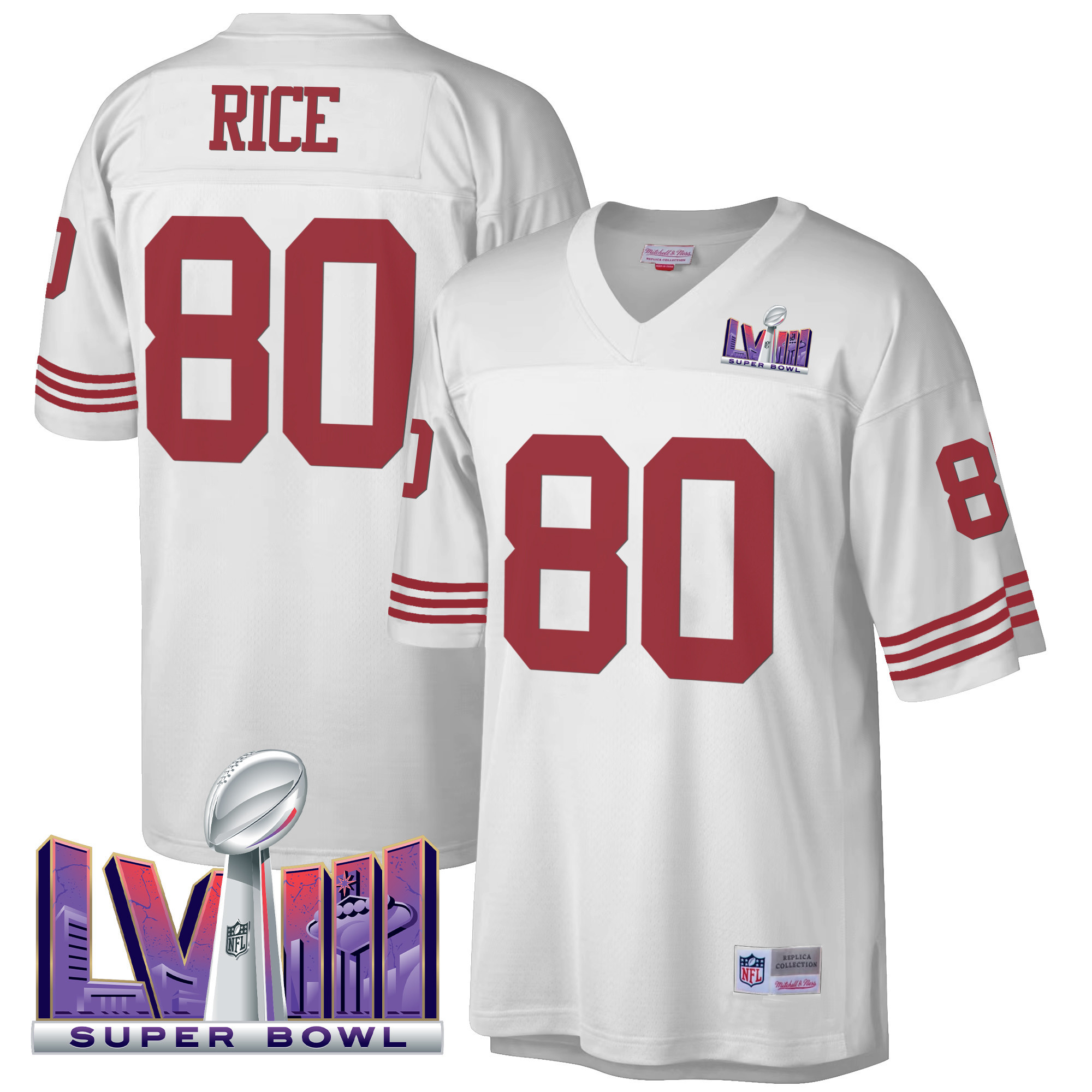 Men's 49ers Super Bowl LVIII 1990 Big & Tall Jersey - All Stitched - Image 16