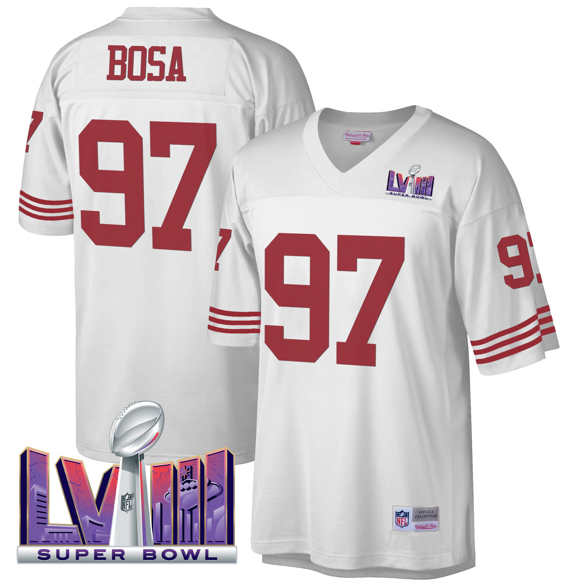 Men's 49ers Super Bowl LVIII 1990 Big & Tall Jersey - All Stitched - Image 17
