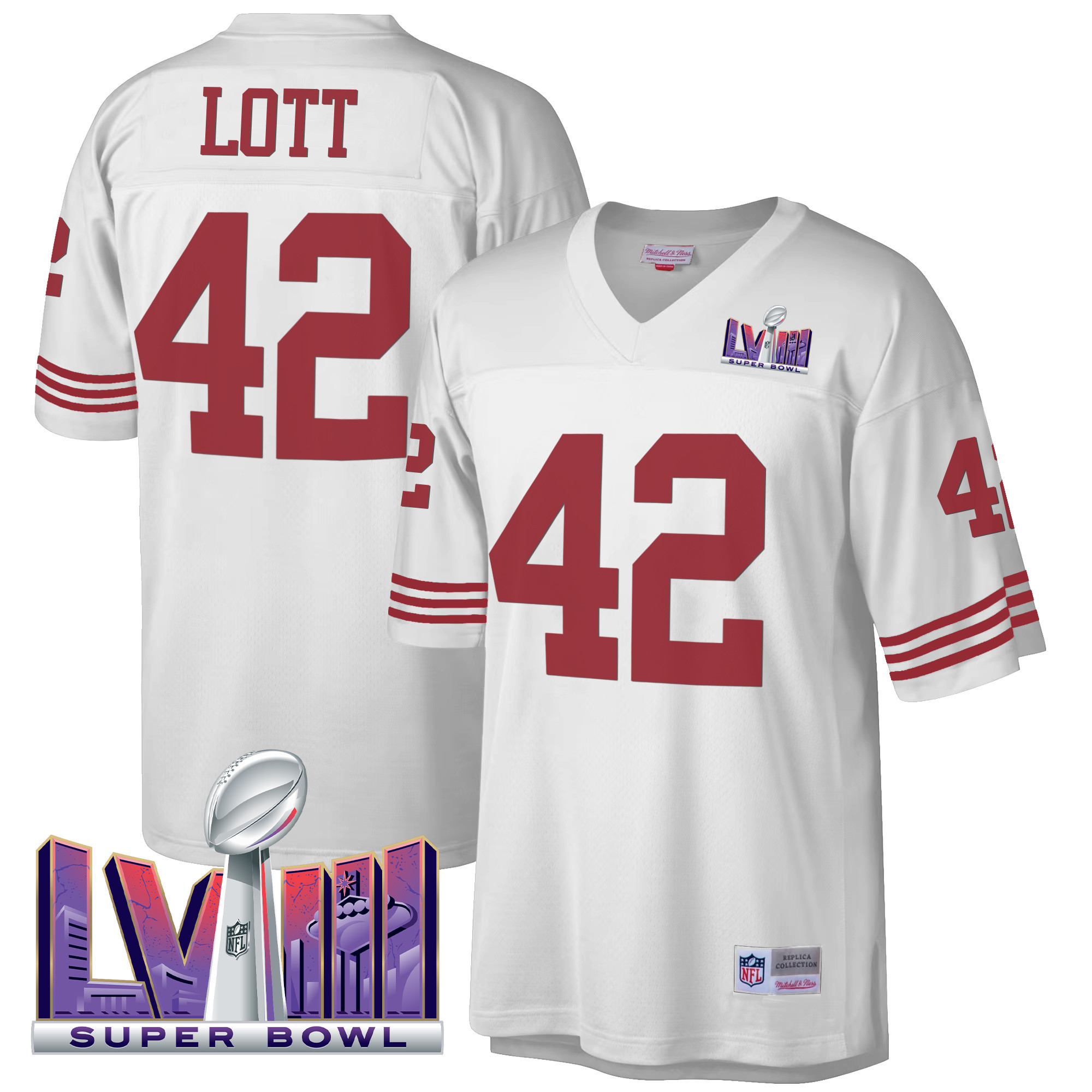 Men's 49ers Super Bowl LVIII 1990 Big & Tall Jersey - All Stitched - Image 19