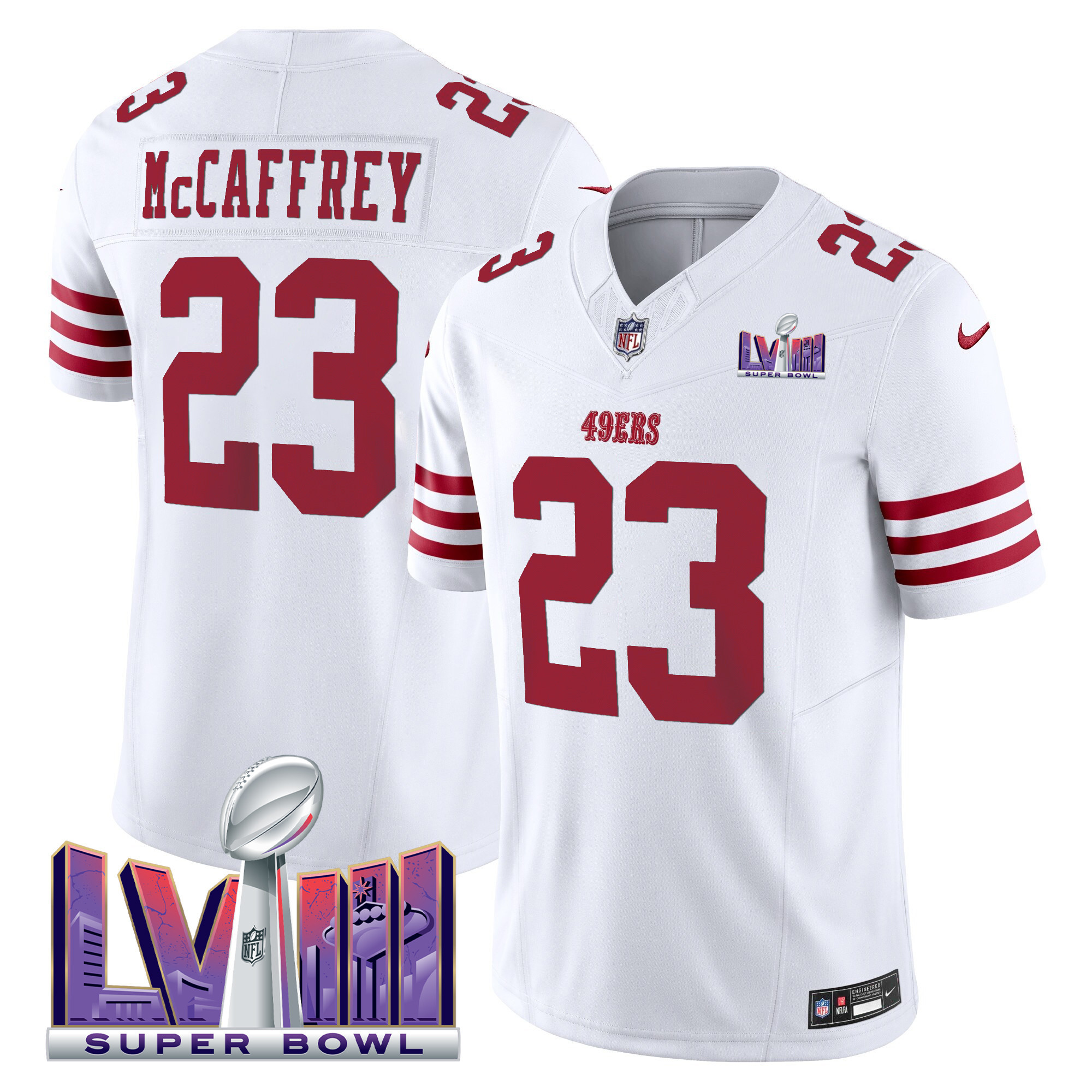 Men's 49ers Super Bowl LVIII Patch Vapor Limited Jersey - All Stitched - Image 11