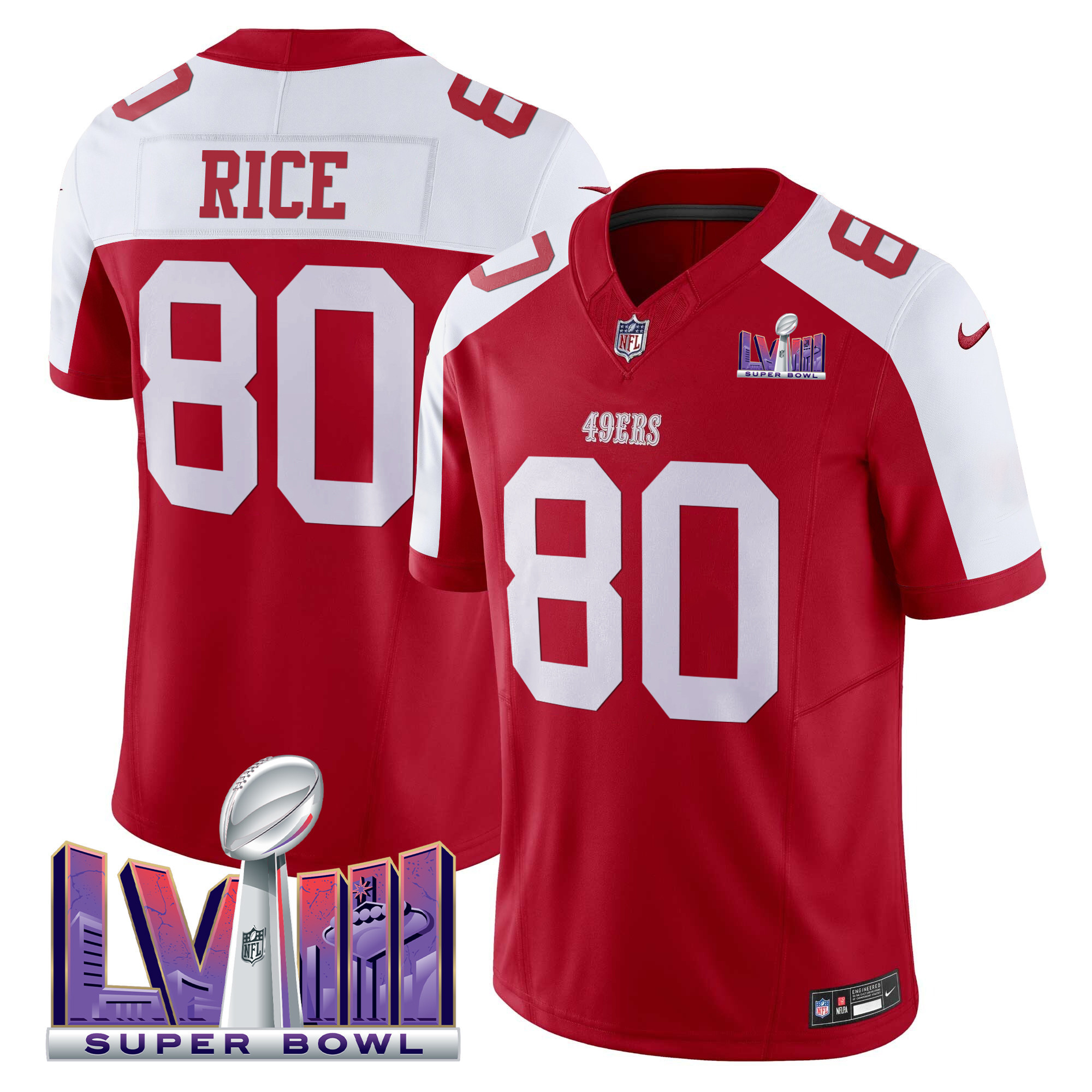 Men's 49ers Super Bowl LVIII Patch Vapor Limited Jersey - All Stitched - Image 36