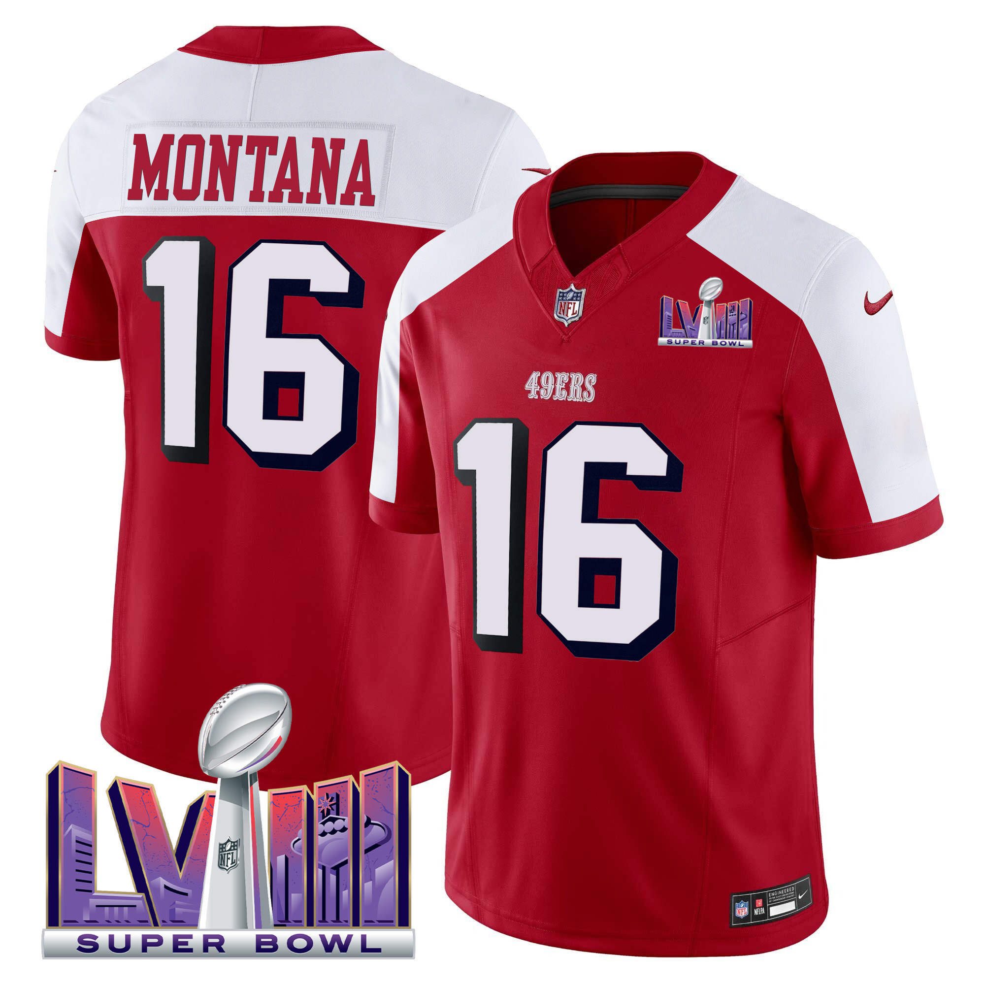 Men's 49ers Super Bowl LVIII Patch Vapor Limited Jersey V2 - All Stitched - Image 38