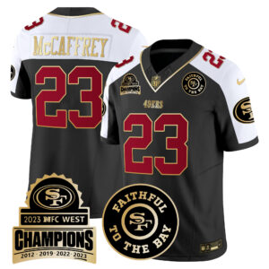 Men's 49ers 2023 NFC West Champions Patch Vapor Jersey V3 - All Stitched
