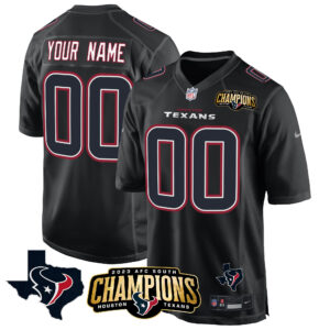 Houston Texans 2023 AFC South Champions Patch Game Custom Jersey - All Stitched