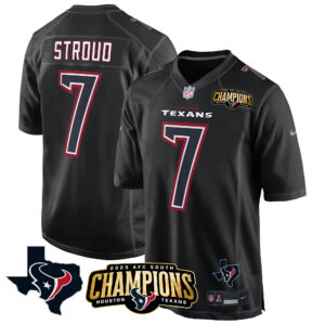 Men's Houston Texans 2023 AFC South Champions Patch Game Jersey - All Stitched