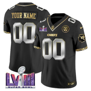 Chiefs Super Bowl LVIII Pattern Vapor Custom Jersey - All Stitched