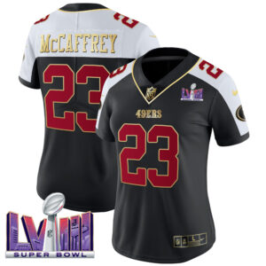 Women's 49ers Super Bowl LVIII Patch Vapor Jersey - All Stitched