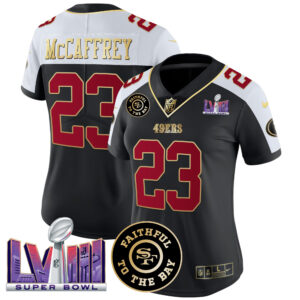 Women's 49ers Faithful & Super Bowl LVIII Patch Vapor Jersey - All Stitched