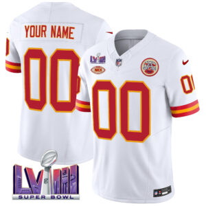 Chiefs Throwback Super Bowl LVIII Vapor Custom Jersey - All Stitched