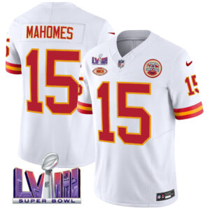 Men's Chiefs Throwback Super Bowl LVIII Vapor Jersey - All Stitched