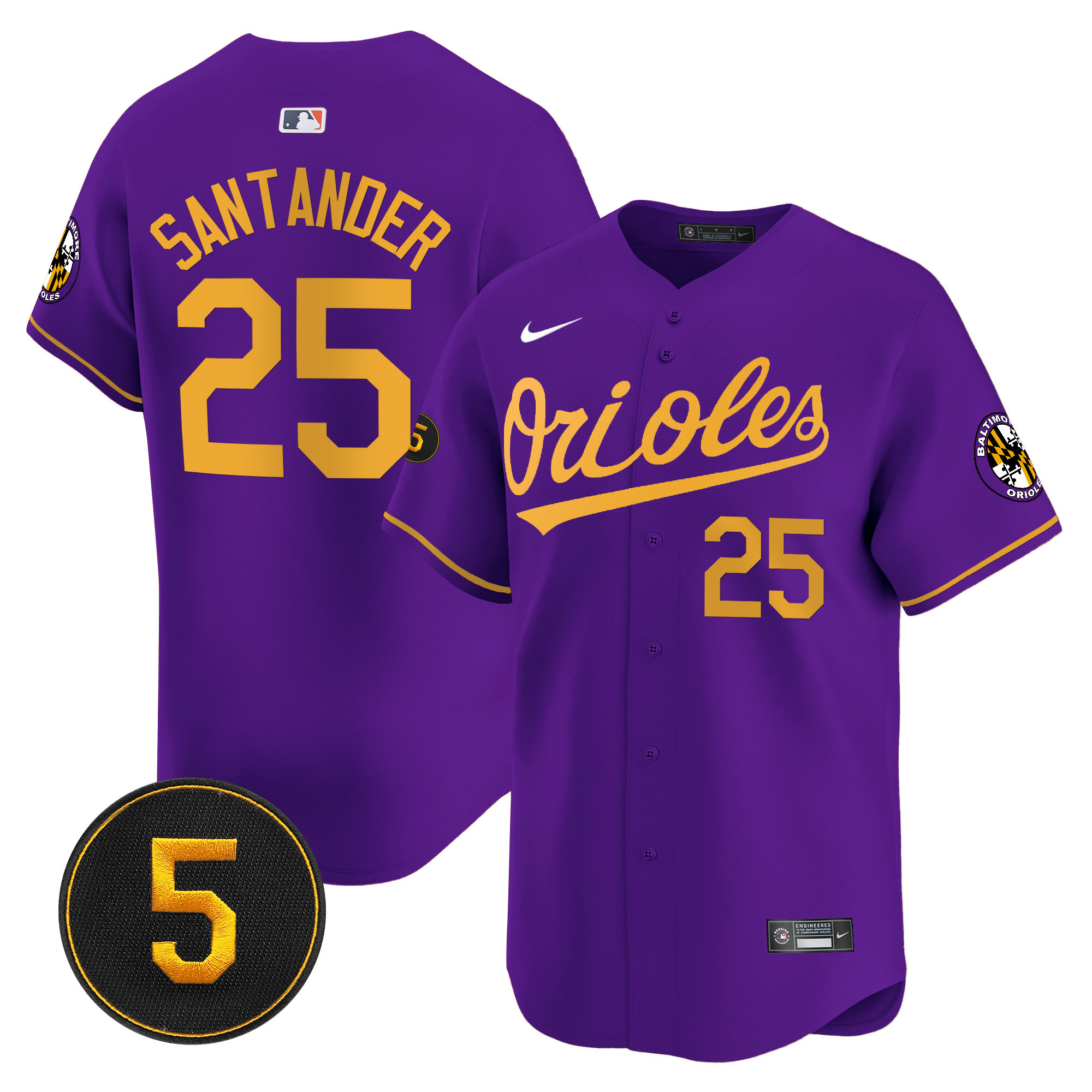 Men’s Baltimore Orioles Robinson Patch Vapor Premier Limited Jersey – All Stitched - Image 26