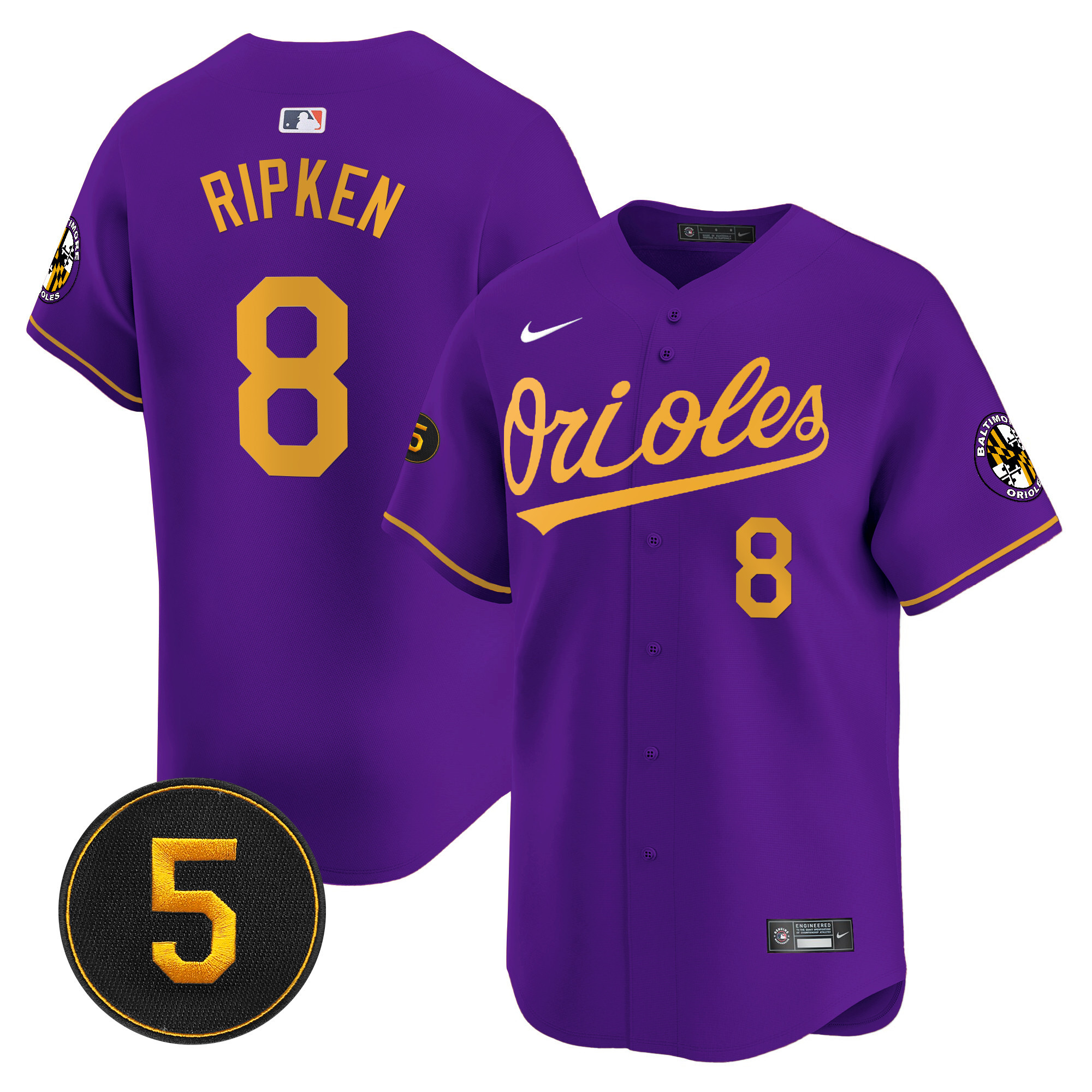 Men’s Baltimore Orioles Robinson Patch Vapor Premier Limited Jersey – All Stitched - Image 27