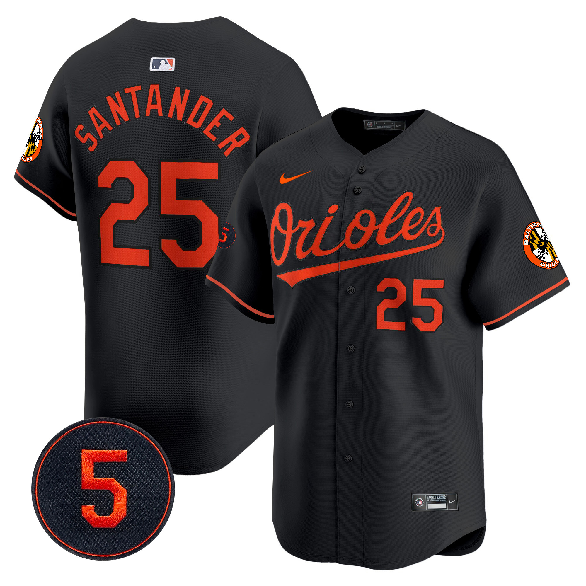 Men’s Baltimore Orioles Robinson Patch Vapor Premier Limited Jersey – All Stitched - Image 40
