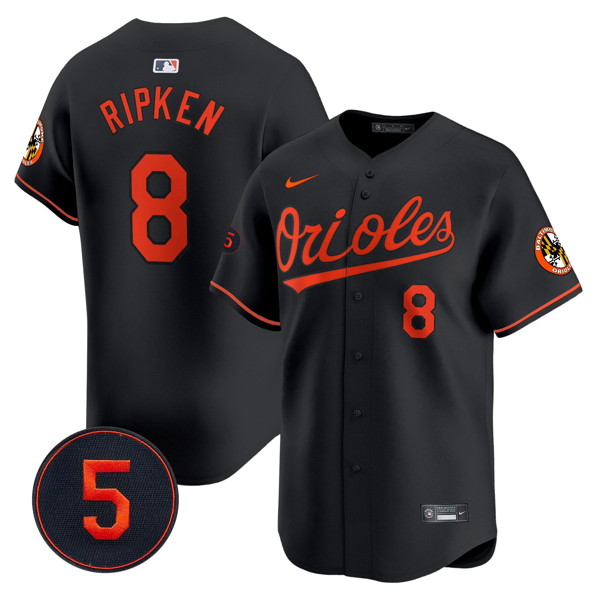 Men’s Baltimore Orioles Robinson Patch Vapor Premier Limited Jersey – All Stitched - Image 41