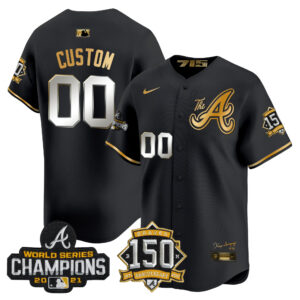Atlanta Braves Champions & 150th Patch Vapor Premier Limited Custom Jersey - All Stitched