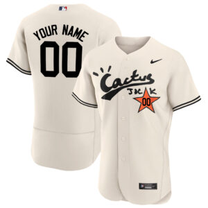 Houston Astros Cactus Jack Flex Base Custom Jersey V2 - Stitched